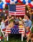 4th of July Table Cloths – 10 Pack USA 250th Anniversary Disposable Plastic Table Covers, American Flag Rectangle Tablecloths, 54" x 108"